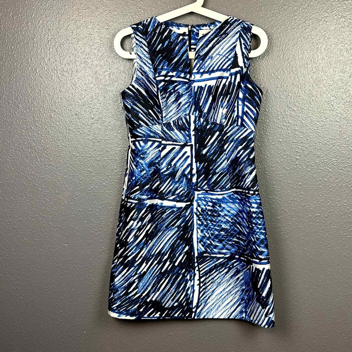 milly blue and white dress MILLY FRINGE TEXTURED TWEED MINI DRESS BLUE MULTI FLOW BY NICOLE Canada