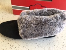 Women's NIB Charter Club Plush Faux-Fur Booties Memory Foam Slippers