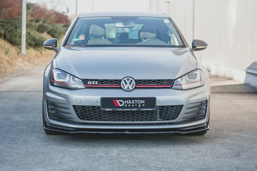 Front Diffuser Splitter V2 Maxton Design Gloss Black ABS for VW Golf Mk7 Gti - Picture 2 of 6