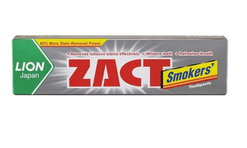 toothpaste that removes tobacco stains Lion ZACT Nicotine Tobacco/Tea Coffee Stain Removal Smokers Toothpaste 150g