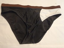 Ana Size 10 Swimsuit Panty Front Lined Swim Bottom Black Brown White NWT