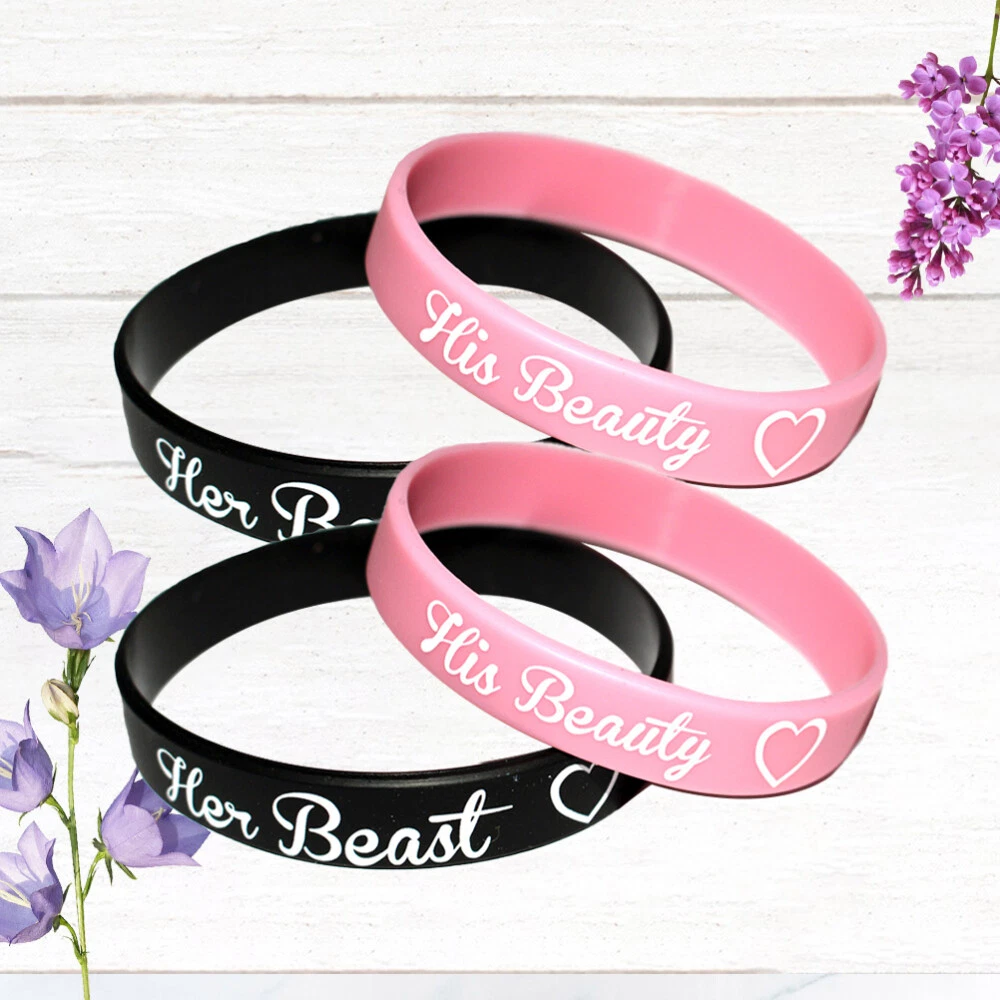 4 PZ Coppia Braccialetti Amanti San Valentino Bracciali Accessori Festa