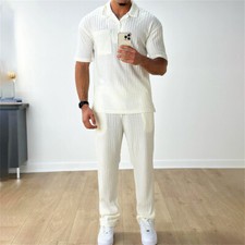 Men's Tracksuit Sets Short Sleeve T-shirt Pants Sports Suits