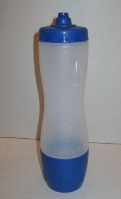 Tupperware Sto N Go Water Bottle w/ Storage Base 20 oz Sapphire Blue New