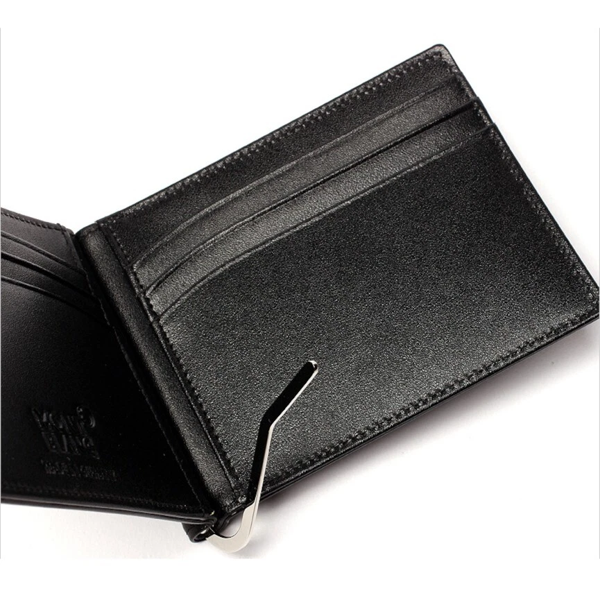 Montblanc Meisterstuck Hombres Cuero Natural 6CC Cartera con Clip para Dinero Foto 3 de 4