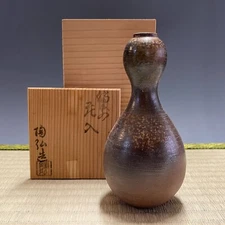 Toko / Bizen Ware A312  Japanese Pottery Flower Vase Ikebana Kabin Vintage
