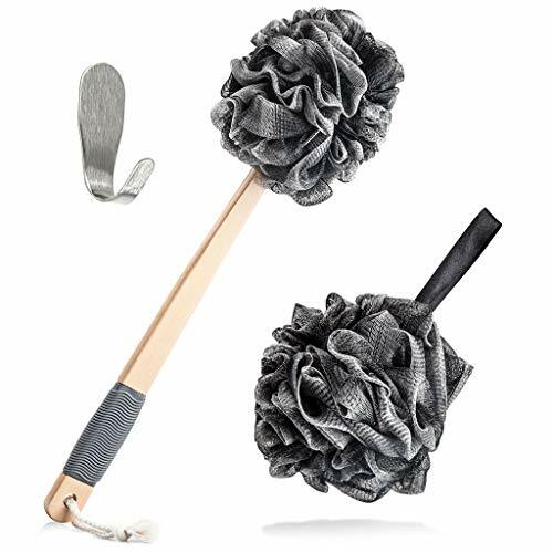 Loofah on a Stick Lufas For Men and Women Bath Sponge With Handle