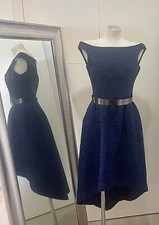 C. Zampatti A-line Cocktail Dress; Elegant Dress Formal; Party Wear Tea Length