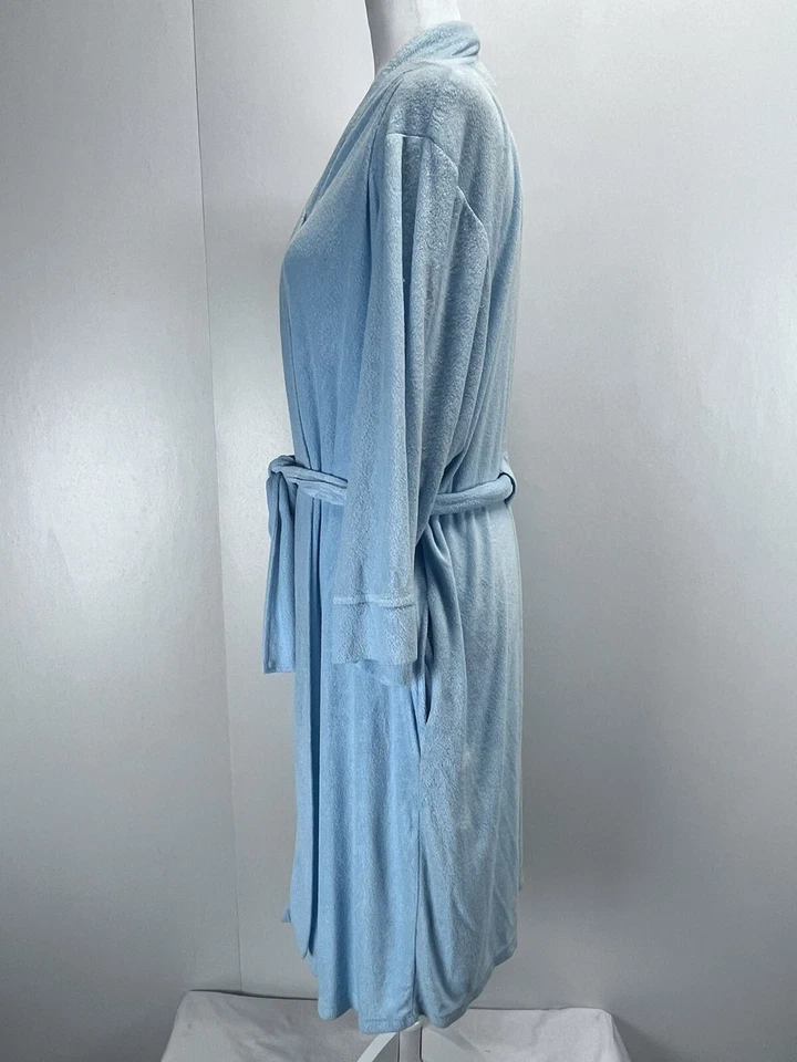 Халат махровый Natori размер X-Large 14 16 женский с поясом синие боковые карманы легкий - Изображение 2 из 4