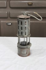 Lampe de Mineur Métal Verre – Style Industriel | 24,5 cm | Déco Vintage