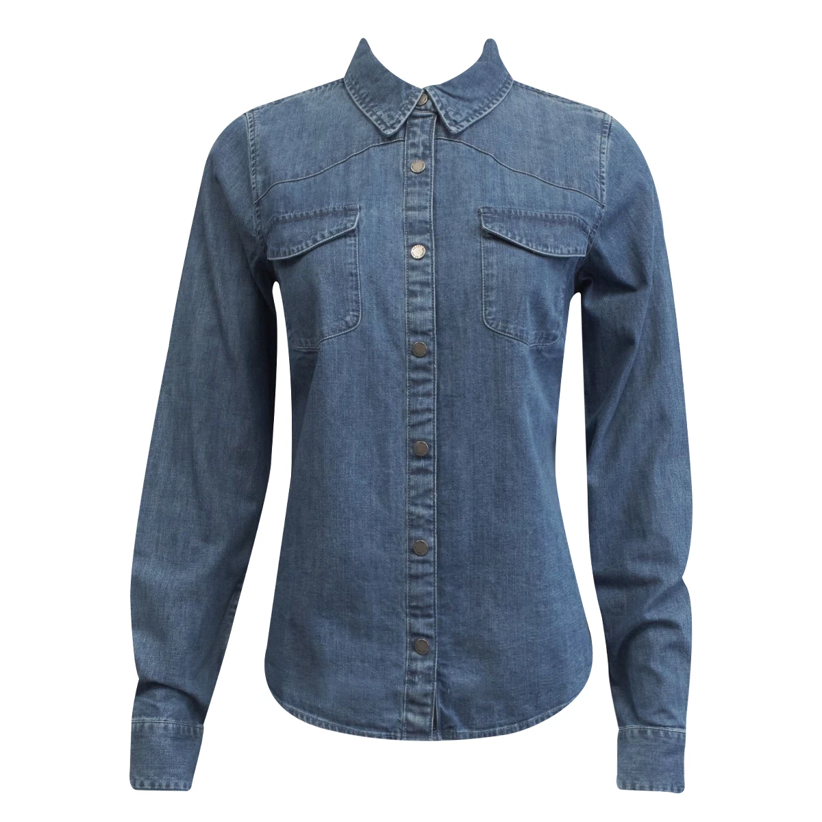 Chemise Harley Davidson Bleu Denim Manches Longues Femme – Vintage – Occasion