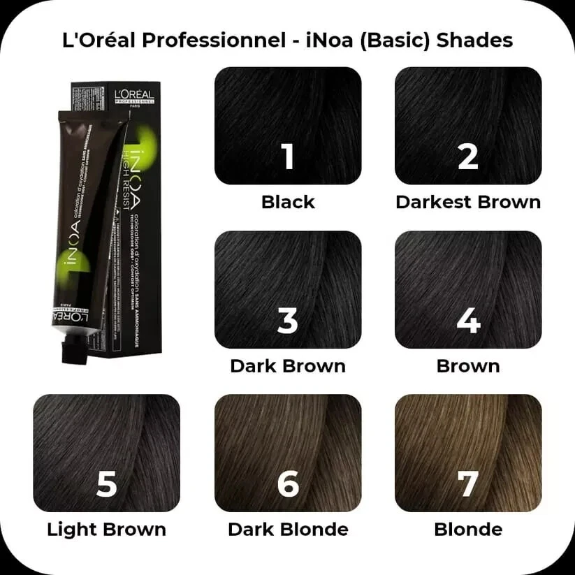 3X Color de Cabello Profesional Loreal INOA | Color Nº 5 Marrón Claro | 60gm Foto 4 de 4