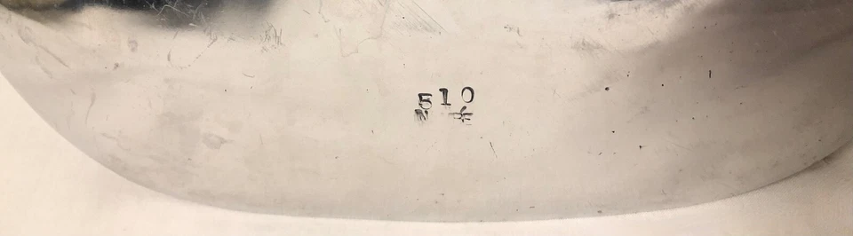 NAMBE 510 BANDEJA DE PLATO DE SERVIR VINTAGE ALEACIÓN DE METAL PLATEADO 10,5 X 8,5 Foto 2 de 4