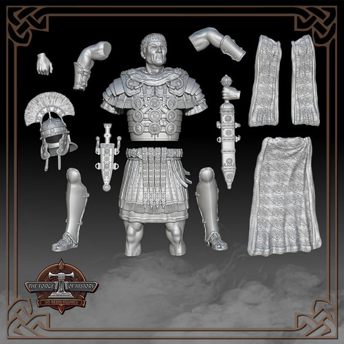 Paquete de 3 figuras modelo impresas en 3D Legión Imperio Romano - Escala 90 mm a 300 mm - Imagen 7 de 22