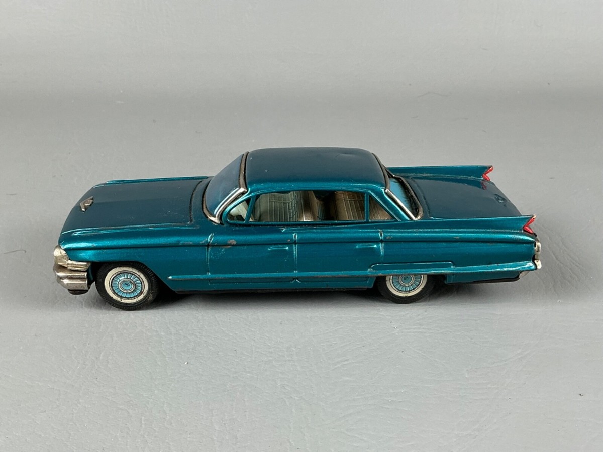 1960s Bandai Cadillac 4-Door Sedan Hard Top Tin Friction Car 1960s Bandai Cadillac 4-Door Sedan Hard Top Tin Friction Car