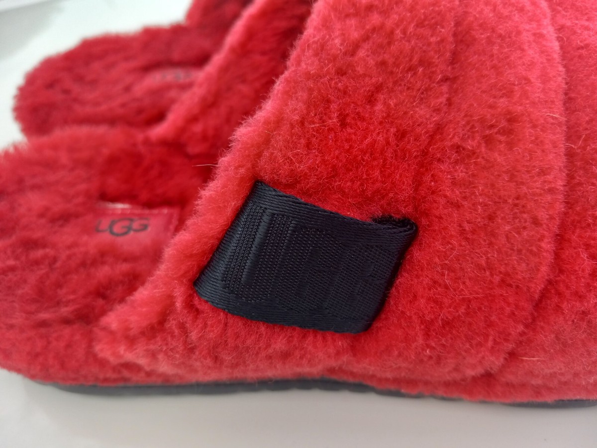 UGG FLUFF YOU SAMBA RED SLIPPERS SIZE 10 UGG ALL GENDER FLUFF YOU SAMBA RED SLIPPER MEN US 9 / WOMEN  main image 2