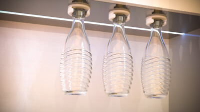 3x Halter SodaStream Glasflaschen Crystal Glas Aufhänger Flaschenhalter