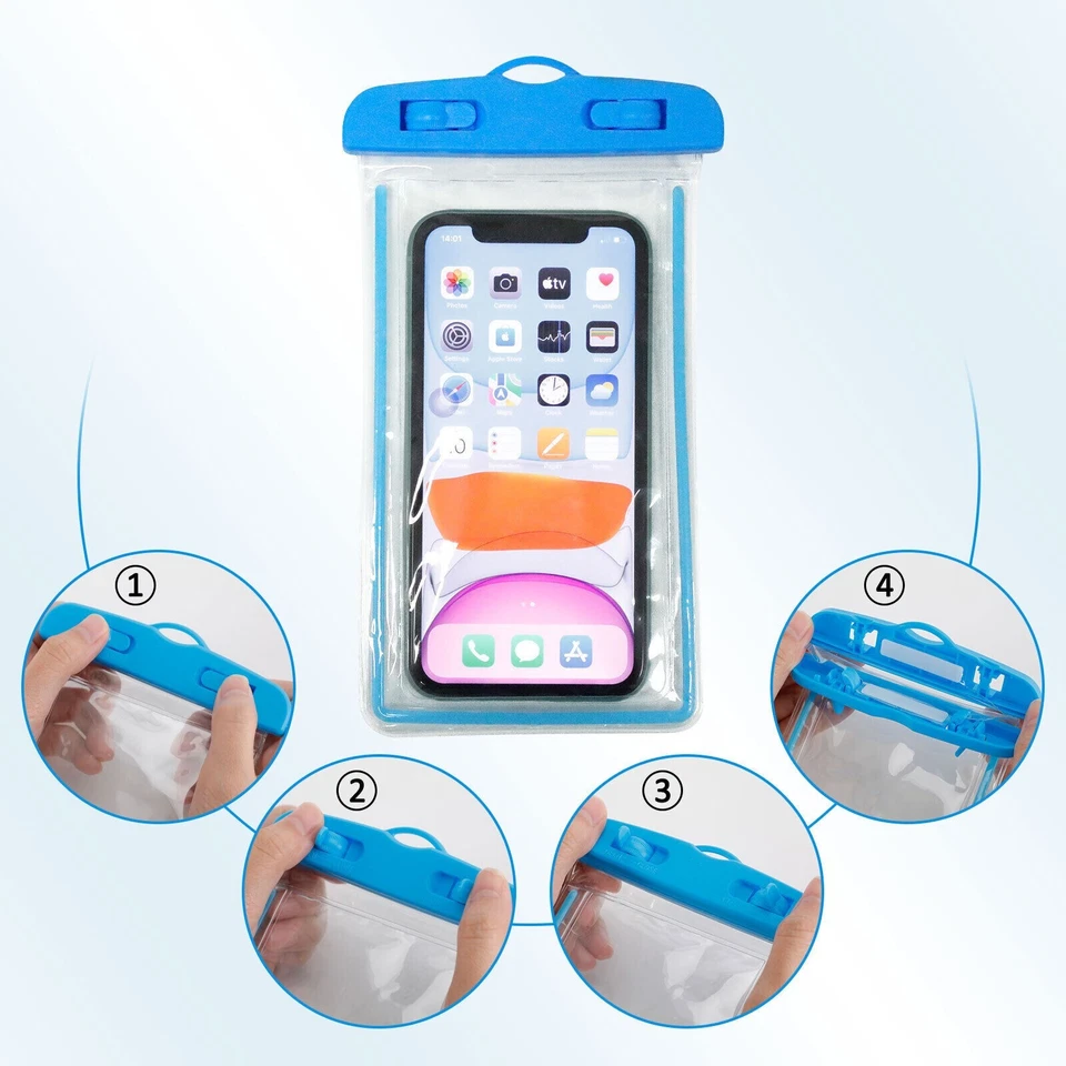 Funda Universal Impermeable Bolsa IPX8 Luminosa para Teléfono Estuche Bolsa Seca Caliente Foto 4 de 4
