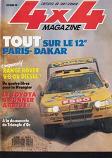 4X4 MAGAZINE N°101 RANGE ROVER V8 OU DIESEL / TOYOTA 4 RUNNER / DAKAR / RENEGADE