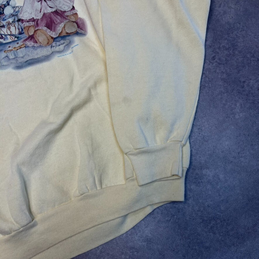 Lee Teddy Bear Sweatshirt Mens XL Graphic Football Jumper, Yellow image 5