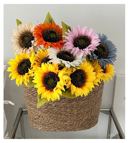 Artificial Sunflower Silk Fake Flower Bouquet Party Garden Wedding Decoration - Picture 2 of 15