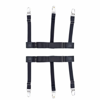 Mens Shirt Stays Thigh Garters Suspenders Non-slip Locking Clips
