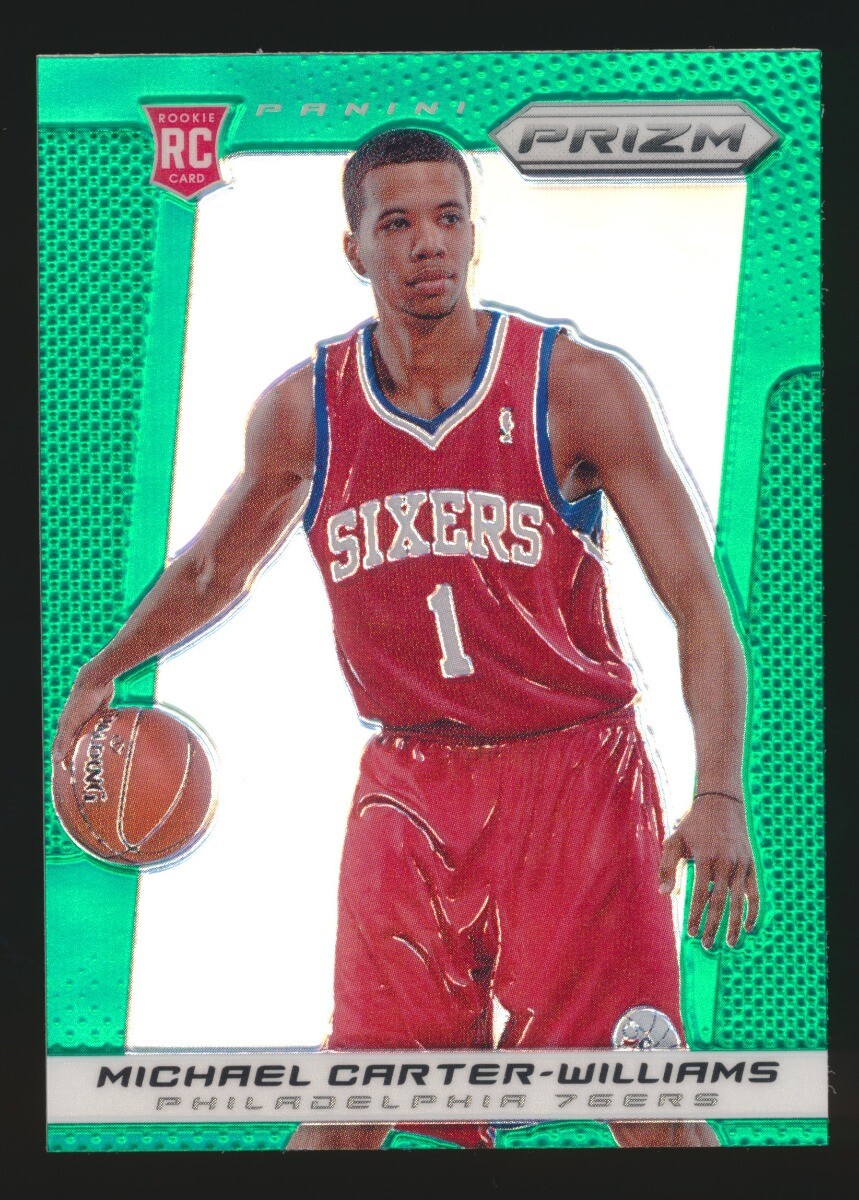 MICHAEL CARTER-WILLIAMS 2013 PANINI PRIZM GREEN RC *PHILADELPHIA 76ERS*