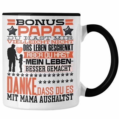 Trendation - Bonus Papa Stiefvater Tasse Geschenk Stiefpapa Geschenkidee von Toc