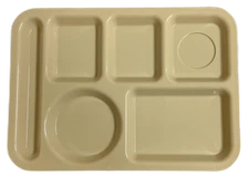 CARLISLE 6 Compartment Divided Cafeteria School Daycare Camping Food Tray plate