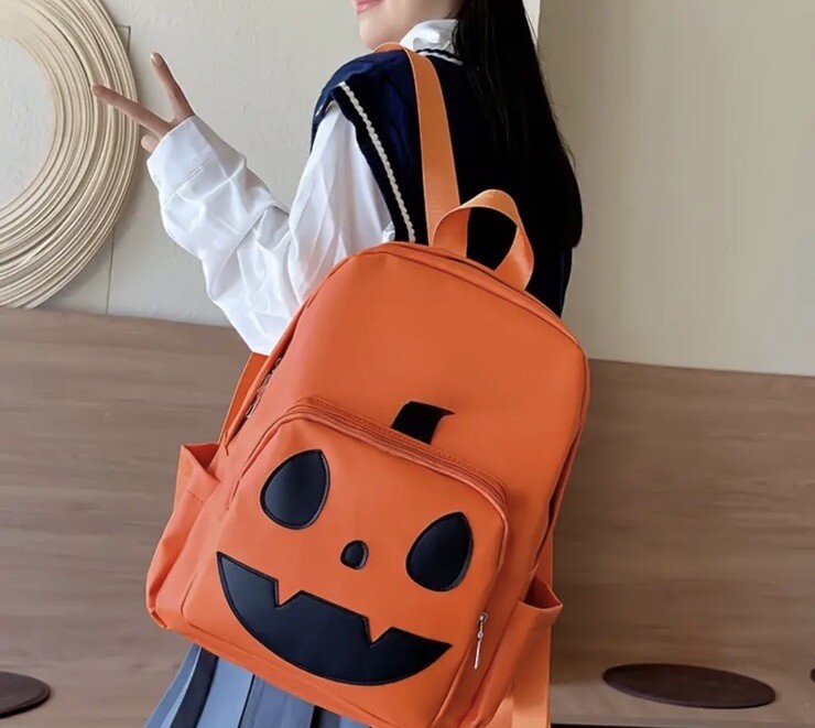 Pumpkin Backpack ??✨? Pumpkin Figural Pin Collector Backpack | Hot Topic main image 3