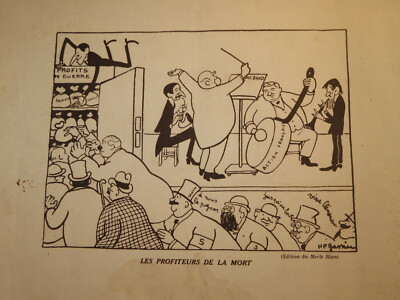H.P GARNIER (XX) LITHO KARIKATUR ANARCHISMUS MAURRAS ANTI KAPITALISMUS SOZIAL...