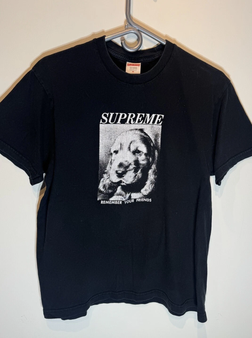 Supreme Remember Your Friends T Shirt Noir Homme Taille Medium Rare Deadstock