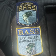 Vintage B.A.S.S. Member Bass Anglers Sportsman Society Fishing Patches Lot of 2