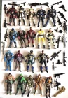 Vintage 1990s Hasbro G.I. Joe Action Figure Lot Cobra Destro Scarlett + Weapons