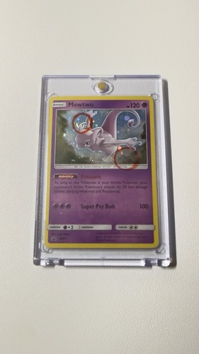 🌀DOUBLE HAND HD SWIRL ! 🌀 Mewtwo - SM77 Holo Promo Sun & Moon Promo LP
