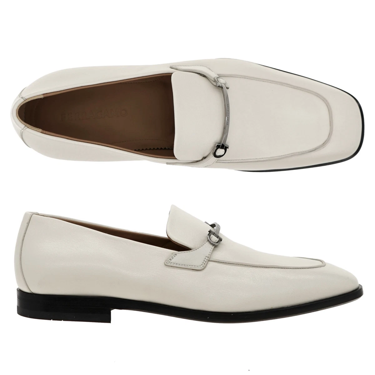 Salvatore Ferragamo Loafer White Casual Shoes for Men for  display picture 1