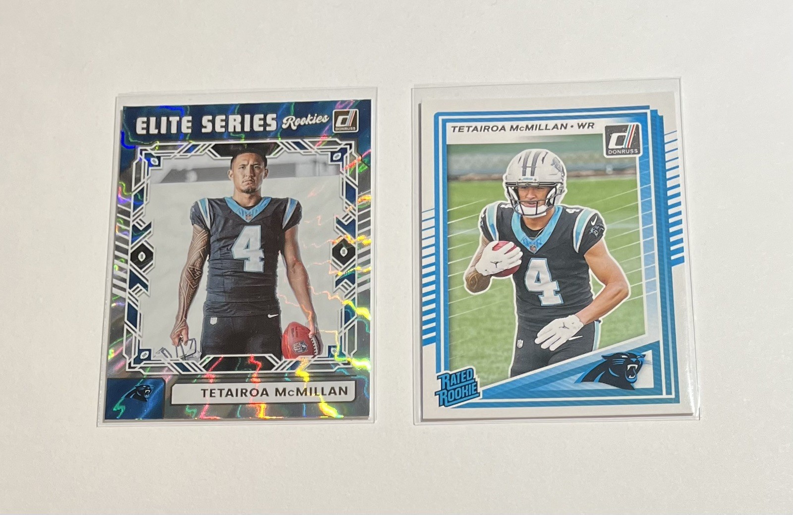 Tetairoa McMillan RC 2025 Donruss Elite Series Rookie #ESR-TMN & Donruss #314