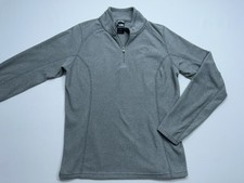 The North Face 1/4 Zip Fleece Pullover Womens Size Medium Gray Lightweight