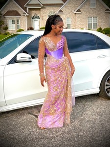 fashion games online dress up Tight Long Formal Dresses with Gold Embellishments main image 1