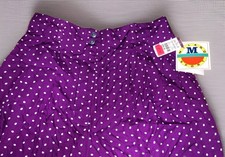 Vintage 80's Milano Sport Womens 100 Rayon Purple Pants 27WX29L New With Tags