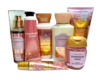 Bath  Body Works 7 Pc CHAMPAGNE TOAST Travel or Mini Size Lot  FREE SHIPPING