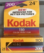 1 Roll Kodak Gold 110 Color Print Film 24 Exp 200 ISO New Sealed Expired 02/1998