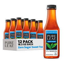 Pure Leaf Iced Tea, Zero Sugar Sweet Tea, 18.5 Fl Oz Bottles Pack of 12 