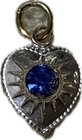 Silver & Blue Heart Pendant Costume Jewellery