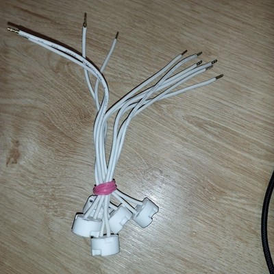 5 Stück Gu5,3 MR16 12V Fassung mit Anschlußkabel passend für Halogen u LED Spot