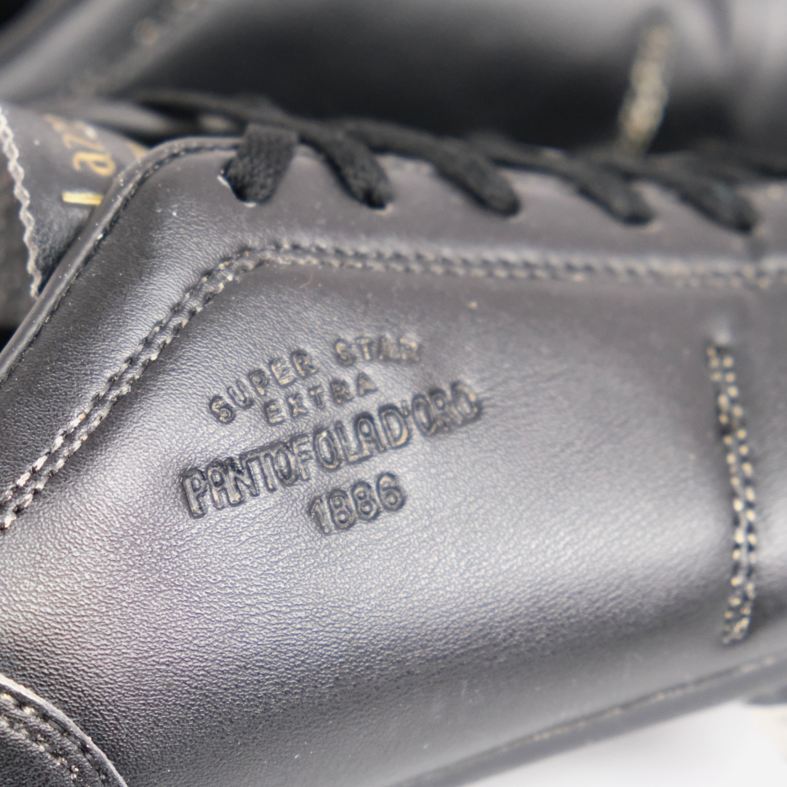 PANTOFOLA D’ORO Scarpe da calcio Pantofola d'Oro Super Star Extra 1886 in pelle nera borchie US 8