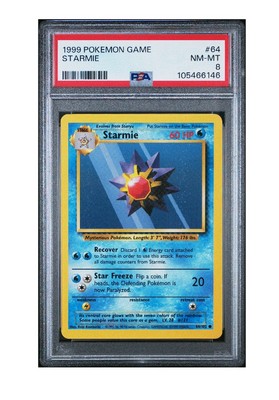 1999 POKEMON GAME #64 STARMIE PSA 8 Near Mint - Mint | eBay