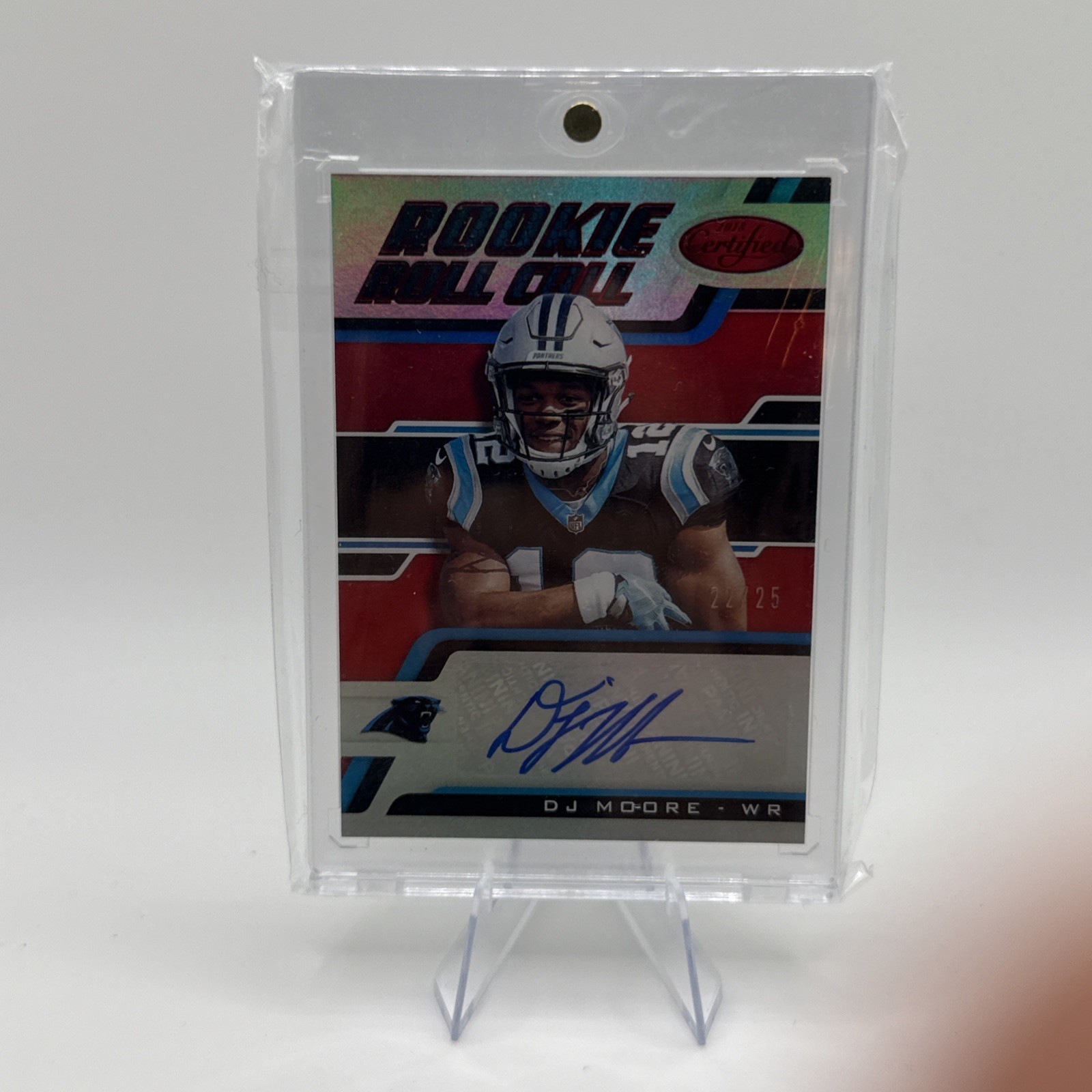 DJ Moore Panini Certified Rookie Roll Call Signatures #DJM Red