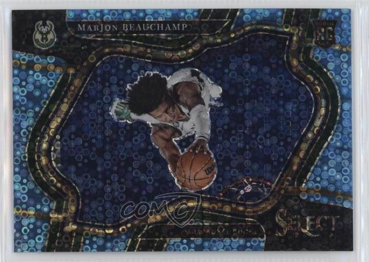 2022 Panini Select Courtside Light Blue Disco Prizm 99/99 MarJon Beauchamp 02u0