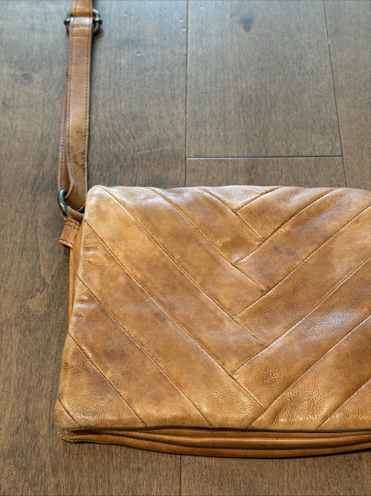 Latico Patchwork Brown Genuine Leather Small Cros… - image 2